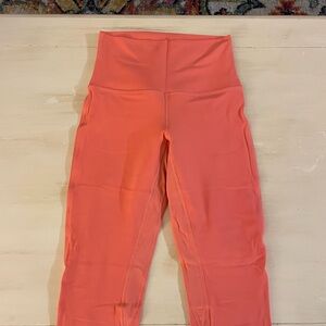 Lululemon align raspberry cream legging 25” size 4